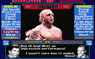 Micro League Wrestling atari screenshot