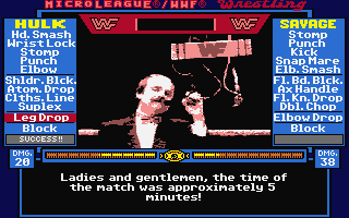 Micro League Wrestling atari screenshot