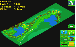 Microprose Golf atari screenshot