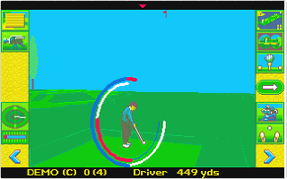 Microprose Golf atari screenshot