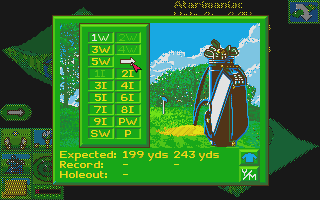 Microprose Golf atari screenshot