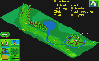 Microprose Golf atari screenshot