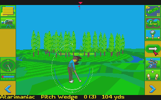 Microprose Golf atari screenshot