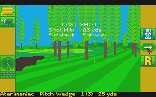 Microprose Golf atari screenshot