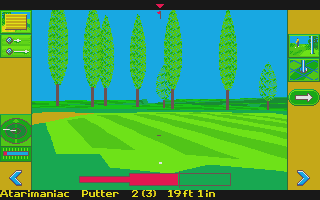 Microprose Golf atari screenshot