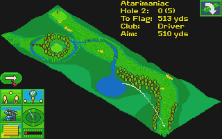 Microprose Golf atari screenshot