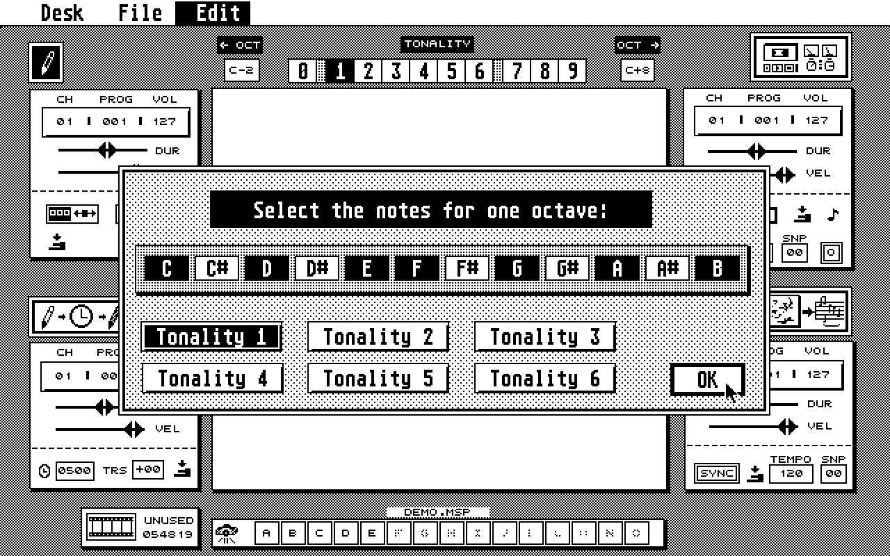 MIDI Draw atari screenshot