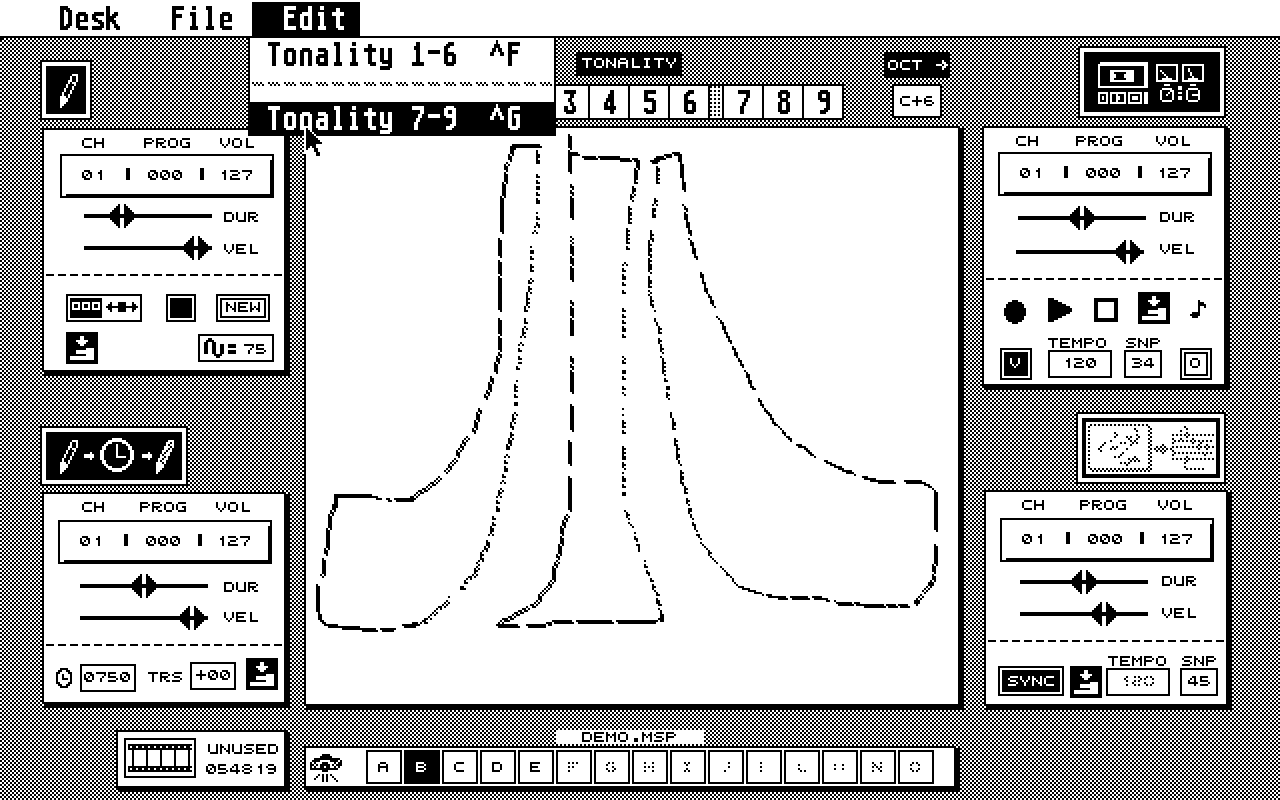 MIDI Draw atari screenshot