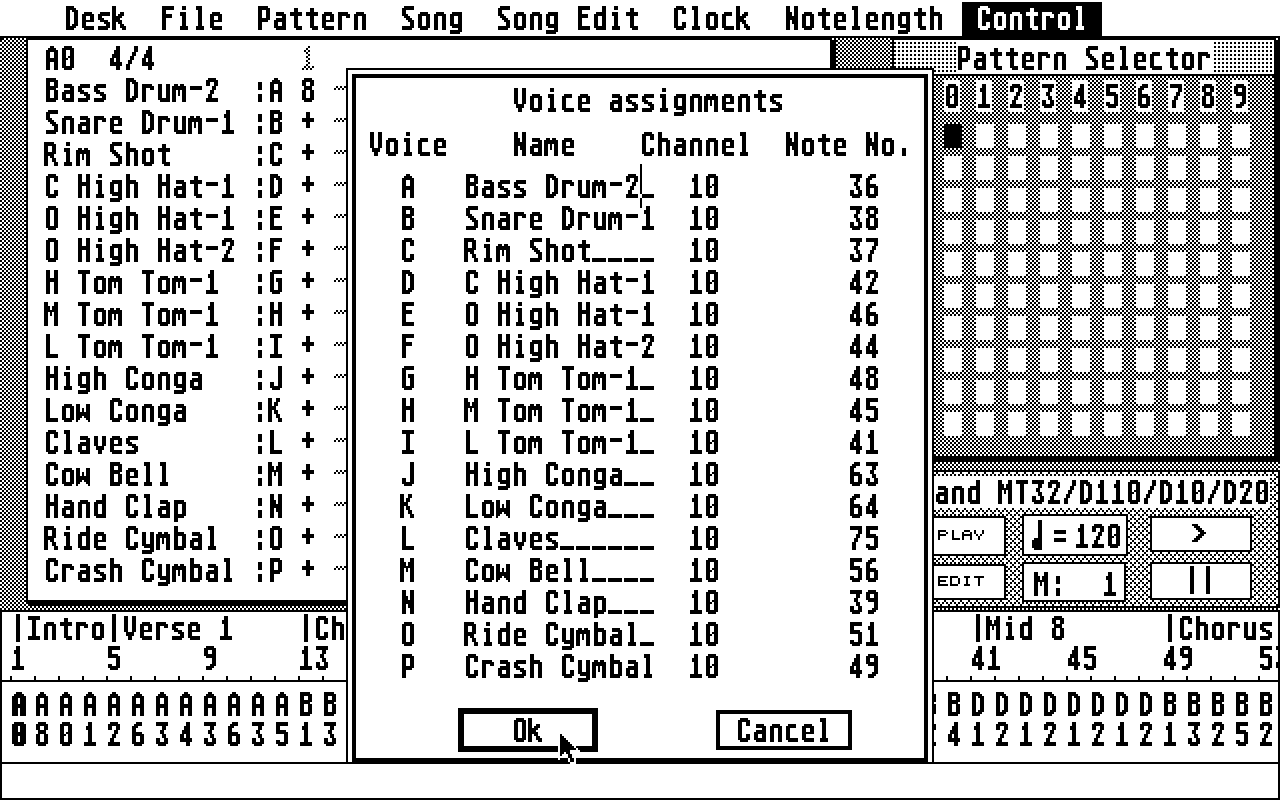 MIDI Drummer atari screenshot