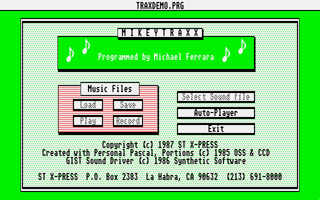 MikeyTraxx atari screenshot