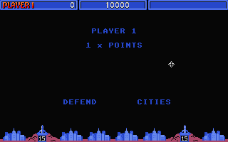 Missile Command atari screenshot