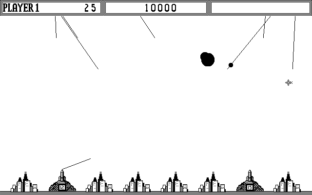Missile Command atari screenshot