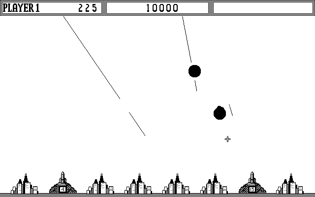 Missile Command atari screenshot