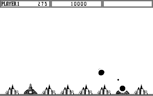 Missile Command atari screenshot