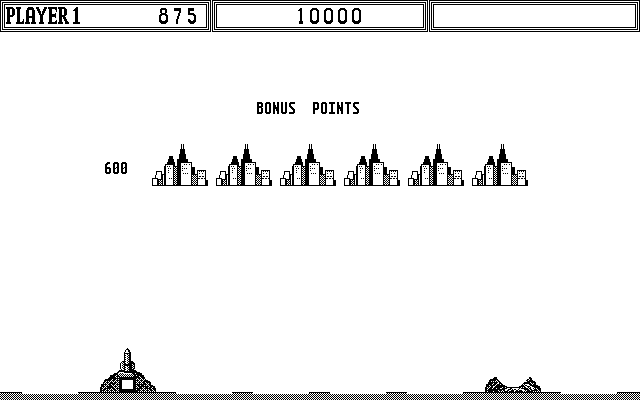 Missile Command atari screenshot