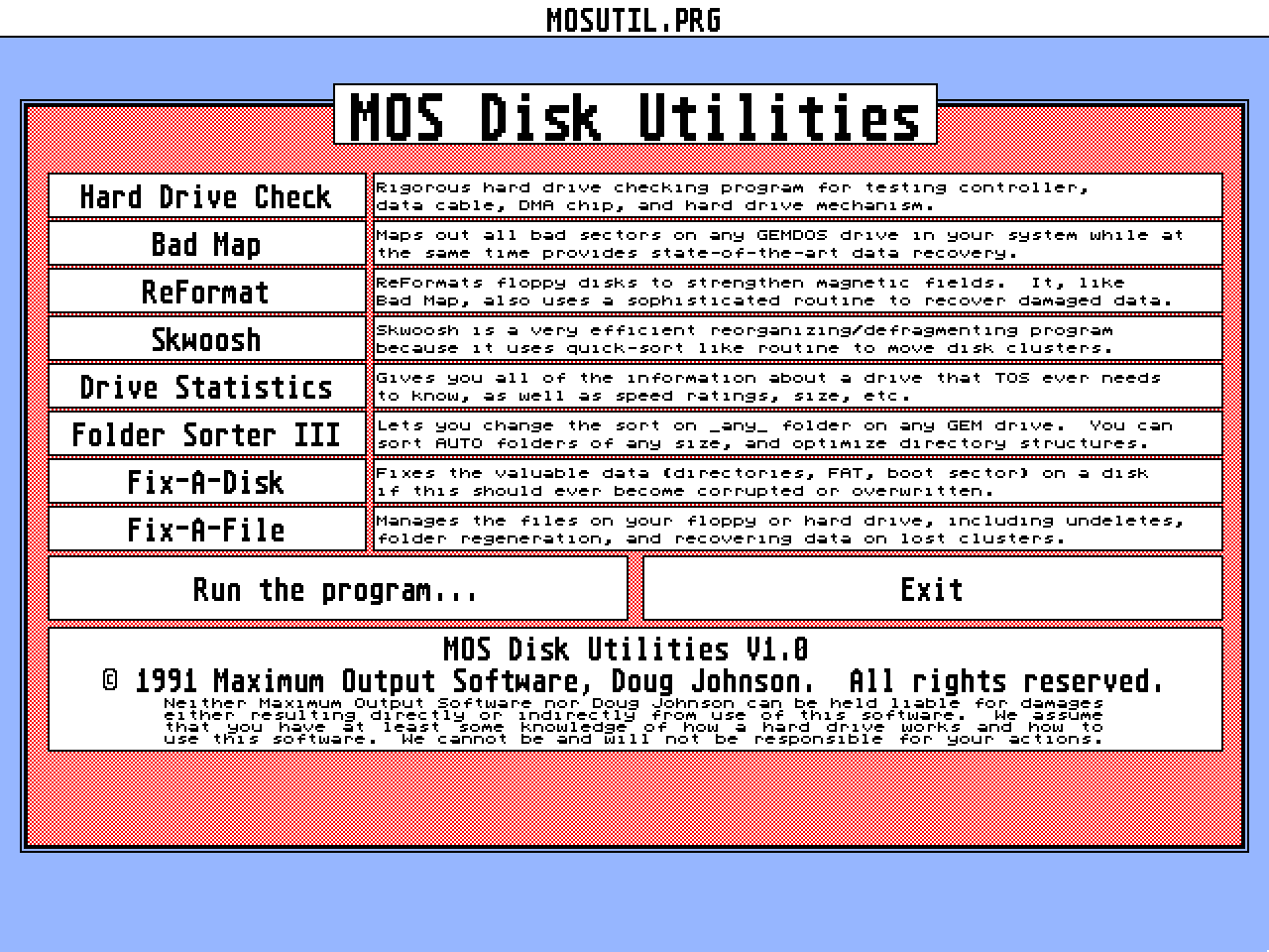MOS Disk Utilities — screenshot 1