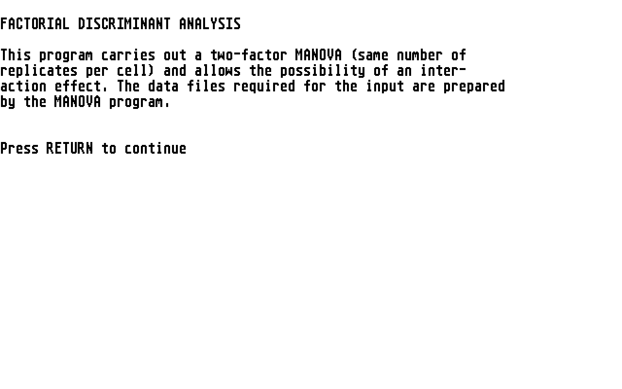 Multivariate Analysis atari screenshot
