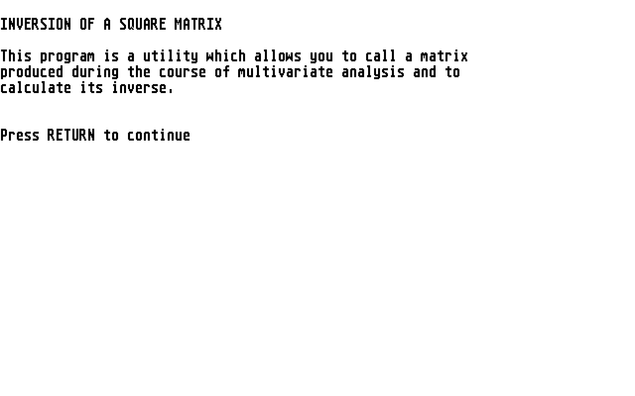 Multivariate Analysis atari screenshot