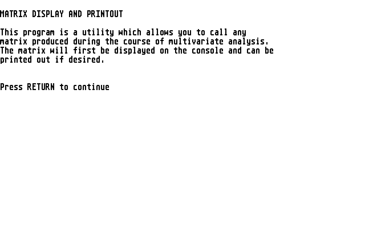 Multivariate Analysis atari screenshot
