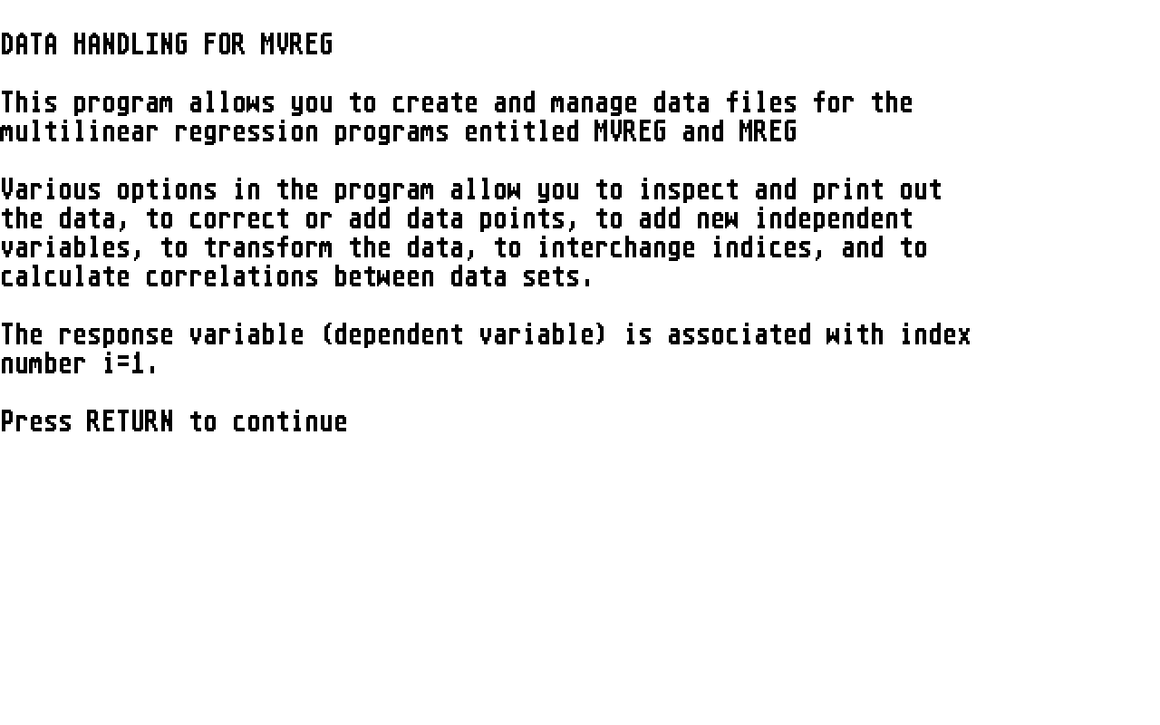 Multivariate Analysis atari screenshot