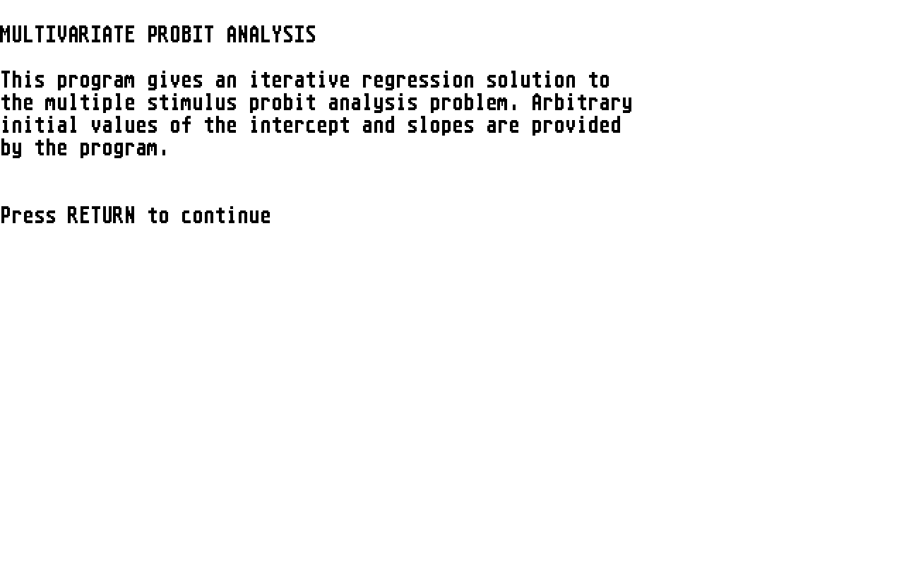 Multivariate Analysis atari screenshot