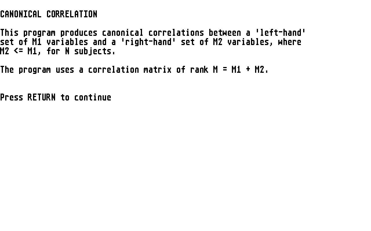 Multivariate Analysis atari screenshot