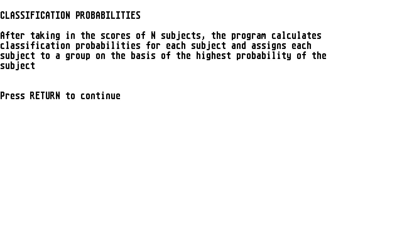 Multivariate Analysis atari screenshot