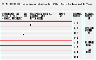 Music Box atari screenshot