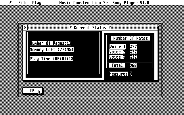 Music Construction Set Sound Player atari screenshot