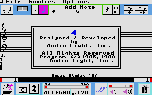 Music Studio (The) atari screenshot