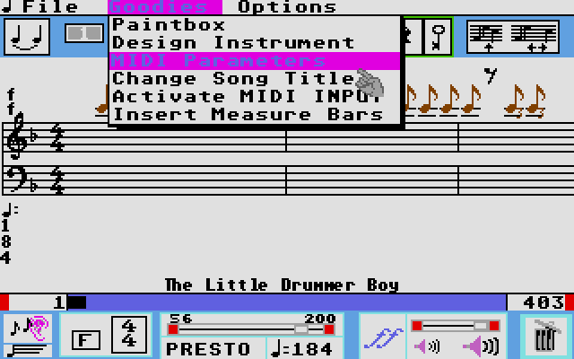 Music Studio (The) atari screenshot