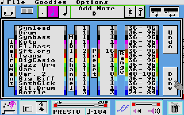 Music Studio (The) atari screenshot