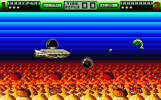 Nebulus atari screenshot