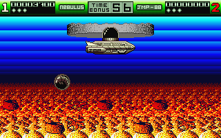Nebulus atari screenshot
