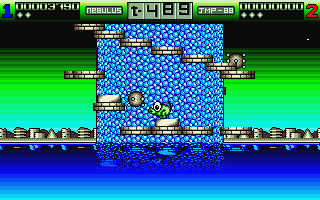 Nebulus atari screenshot