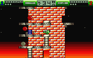 Nebulus atari screenshot