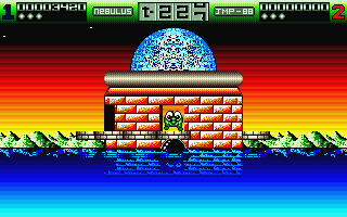 Nebulus atari screenshot