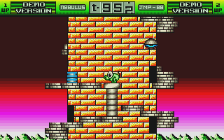 Nebulus atari screenshot