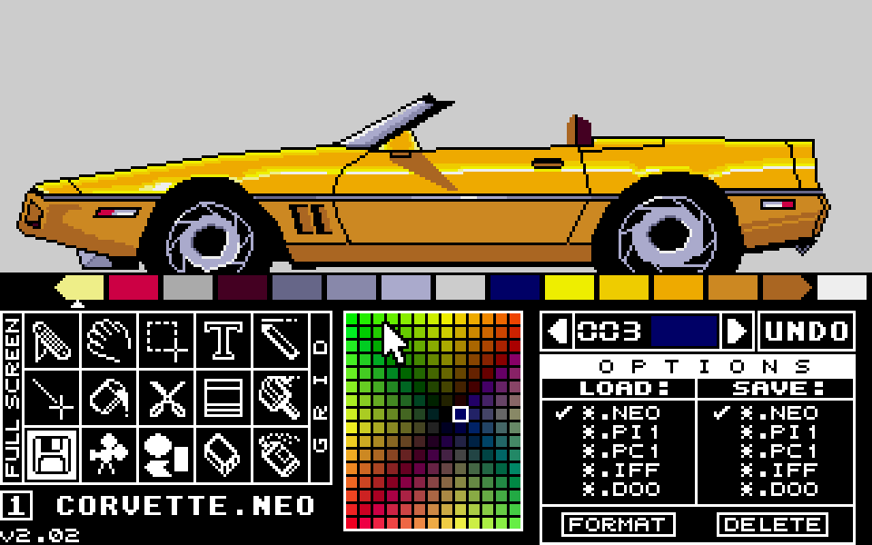 NEOchrome Master atari screenshot