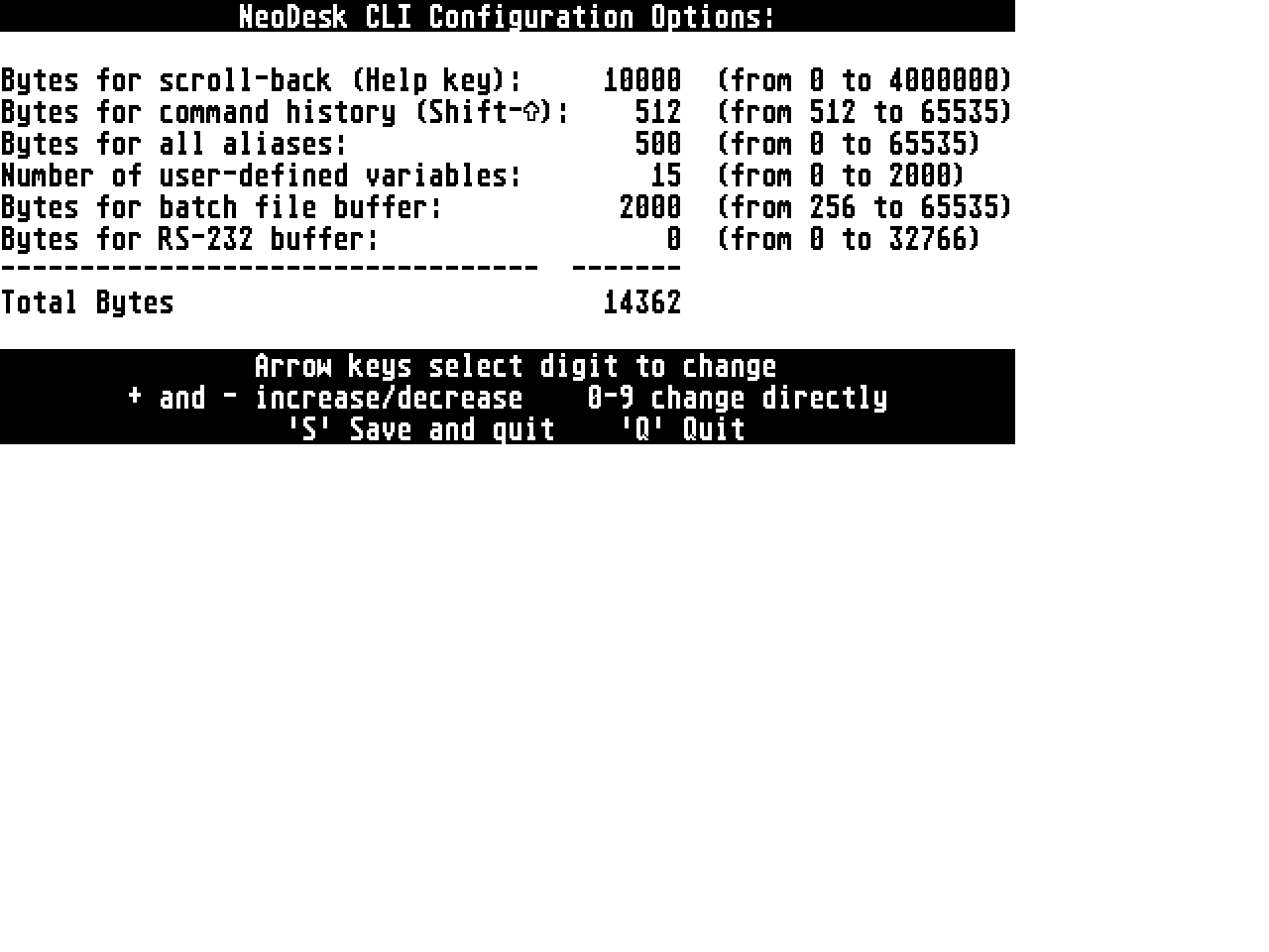NeoDesk CLI atari screenshot