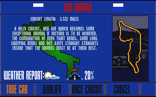 Nigel Mansell's World Championship atari screenshot