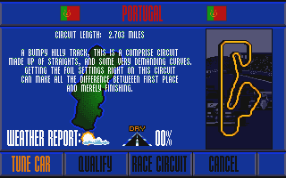 Nigel Mansell's World Championship atari screenshot