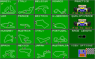Nigel Mansell's Grand Prix atari screenshot
