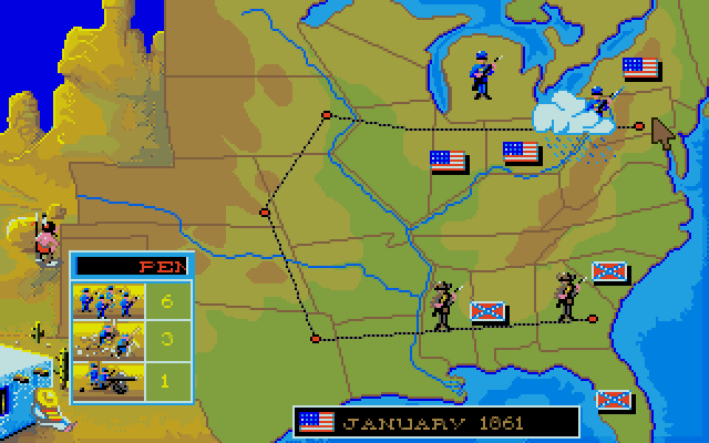 North & South atari screenshot