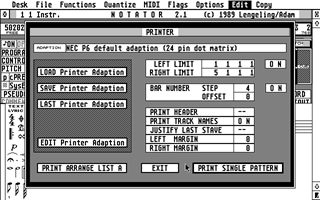 Notator atari screenshot