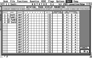 Notator atari screenshot