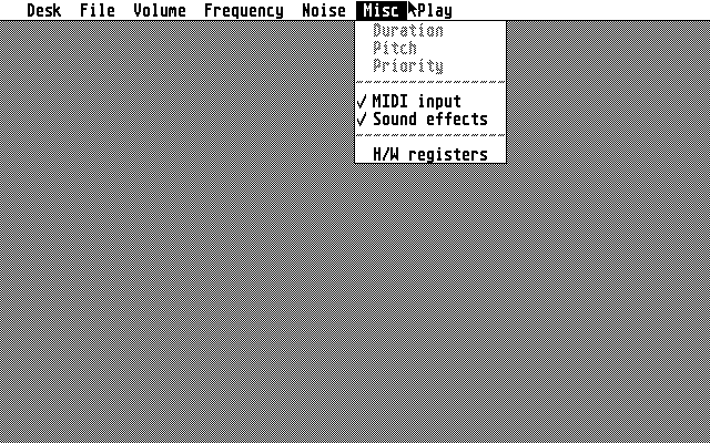 NSQ Soundeditor atari screenshot
