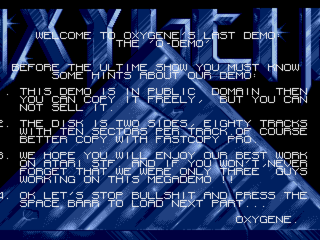 O-Demo (The) atari screenshot