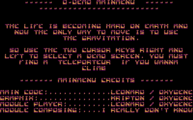 O-Demo (The) atari screenshot