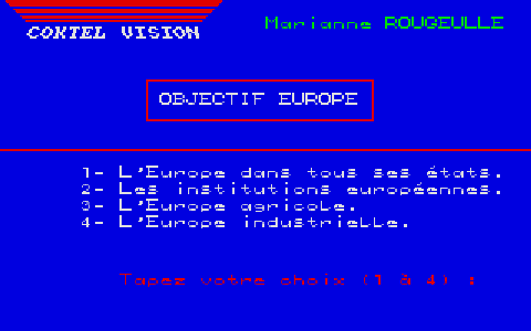 Objectif Europe atari screenshot